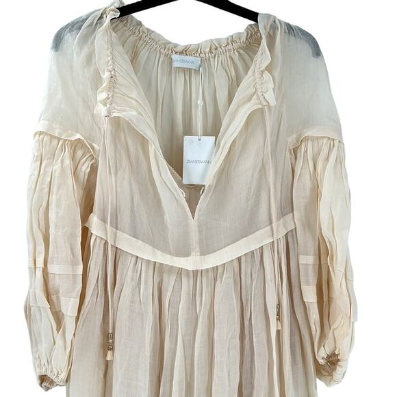 Zimmerman Moonshine Tuck Midi Dress | Size 8 - Picture 4 of 13